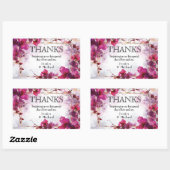 💗 Fuchsia Enchantment: Waterverf Rechthoekige Sticker (Vel)