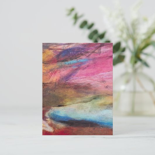 Fuchsia Expression Briefkaart (Staand voorkant)