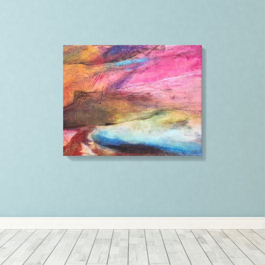 Fuchsia Expression Canvas Afdruk (Insitu (Houten vloer))