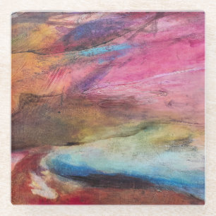 Fuchsia Expression Glazen Onderzetter