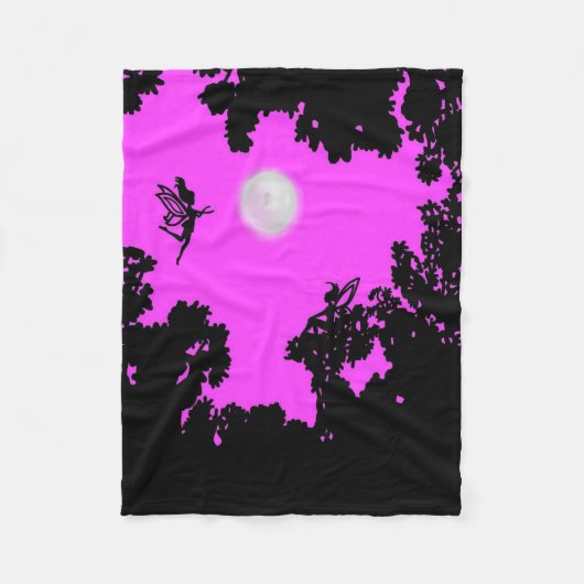 Fuchsia Faerie Night Fleece Deken (Voorkant)