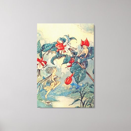Fuchsia Fairies Canvas Afdruk (Voorkant)