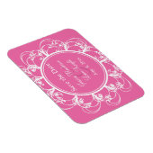 Fuchsia Fancy Floral Save the Date Magnet Magneet (Rechterzijde)