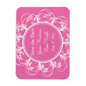 Fuchsia Fancy Floral Save the Date Magnet Magneet (Verticaal)