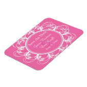 Fuchsia Fancy Floral Save the Date Magnet Magneet (Linkerzijde)