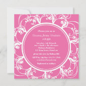 Fuchsia Fancy Floral Vrijgezellenfeest Invite Kaart (Voorkant)