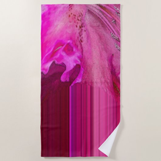 Fuchsia fantasy - abstract strandlaken (Voorkant)