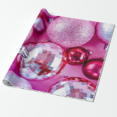 Fuchsia Fantasy Assorted Christmas Ornaments Cadeaupapier (Uitgerold)