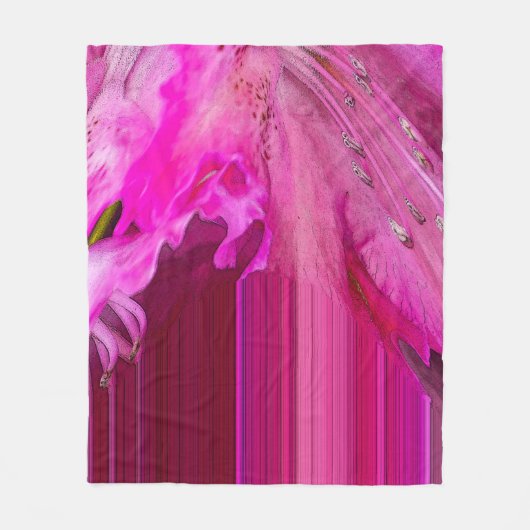 Fuchsia fantasy fleece deken (Voorkant)