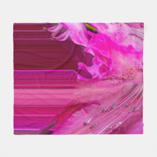 Fuchsia fantasy fleece deken (Voorkant (Horizontaal))