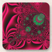 Fuchsia Fantasy Fractal Drankjes Onderzetter (Voorkant)