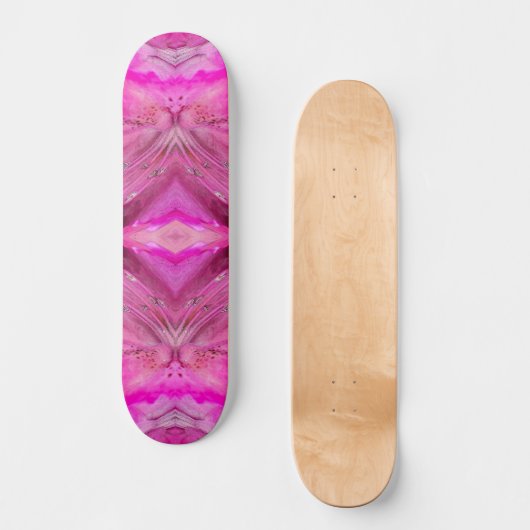 Fuchsia fantasy persoonlijk skateboard (Voorkant)