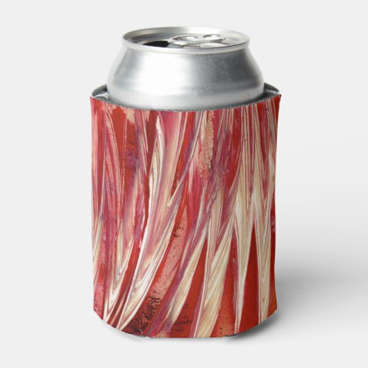 Fuchsia Feather Fringe Blikjeskoeler (Blikje Voorkant)