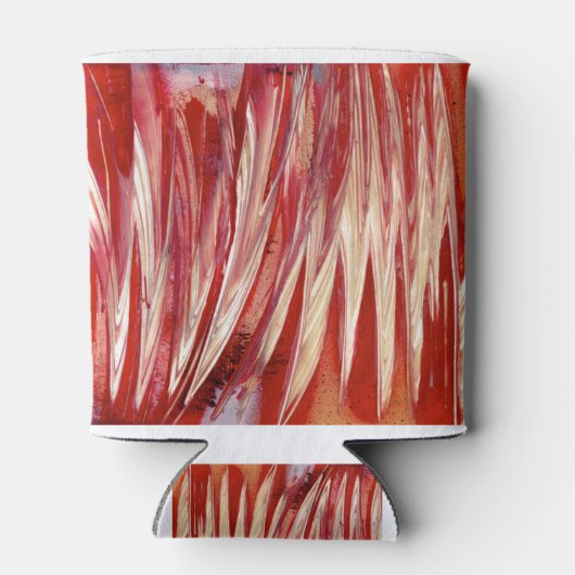 Fuchsia Feather Fringe Blikjeskoeler (Achterkant)