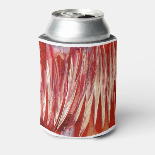 Fuchsia Feather Fringe Blikjeskoeler (Blikje Achterkant)