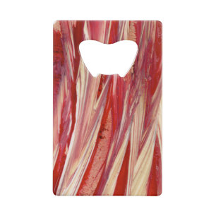 Fuchsia Feather Fringe Creditkaart Flessenopener