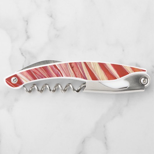 Fuchsia Feather Fringe Kurkentrekker (Achterkant)