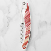 Fuchsia Feather Fringe Kurkentrekker (Voorkant)