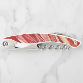 Fuchsia Feather Fringe Kurkentrekker