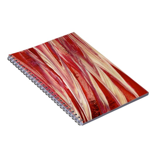 Fuchsia Feather Fringe Notitieboek (Rechterzijde)