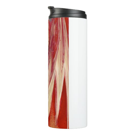 Fuchsia Feather Fringe Thermosbeker (Geroteerd rechts)