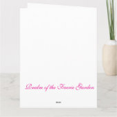Fuchsia fee met kolibrie kaart (Achterkant)