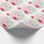 Fuchsia fijnkleurig rood roze omhulsel cadeaupapier (Hoek)