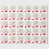 Fuchsia fijnkleurig rood roze omhulsel cadeaupapier (Vlak)