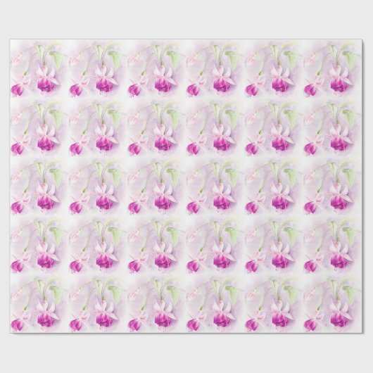 Fuchsia fijnroze paarse verpakking cadeaupapier (Vlak)