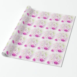 Fuchsia fijnroze paarse verpakking cadeaupapier