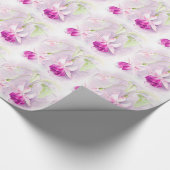 Fuchsia fijnroze paarse verpakking cadeaupapier (Hoek)