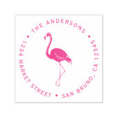 Fuchsia Flamingo | Aangepast retouradres Zelfinktende Stempel (Design)