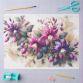 Fuchsia Flora Decoupage Tissue Paper Tissuepapier (Craft)