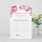 Fuchsia floral Hoe oud was de bruid om te spelen (Staand voorkant)