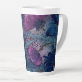 Fuchsia floral latte mok (Rechterhoek)