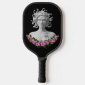 Fuchsia Floral Medusa Gorgon Griekse mythologie Pickleball Paddle (Achterkant)