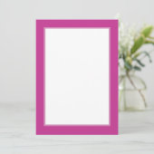 Fuchsia Floral Motif Note Card Bedankkaart (Staand voorkant)