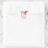 Fuchsia Floral Vrijgezellenfeest Hart Sticker (Tas)
