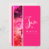 Fuchsia Florals Birthday Party Invitation Kaart (Voorkant / Achterkant)