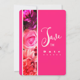 Fuchsia Florals Birthday Party Invitation Kaart