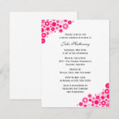 Fuchsia Florals Bridal Shower Invitation Kaart (Voorkant / Achterkant)