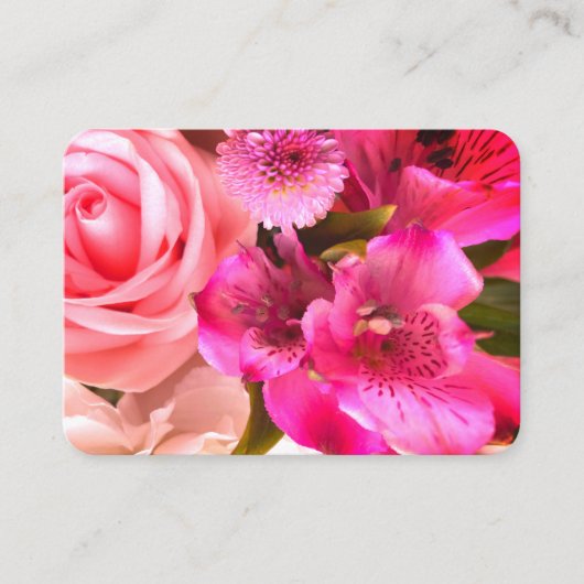 Fuchsia Florals Enclosure Card Informatiekaartje (Voorkant)