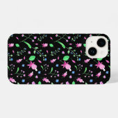 Fuchsia Florals iPhone Hoesje (Achterkant horizontaal)