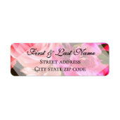 Fuchsia Florals Mailing Label (Voorkant)