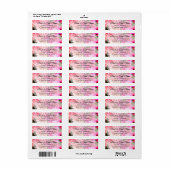 Fuchsia Florals Mailing Label (Full Sheet)