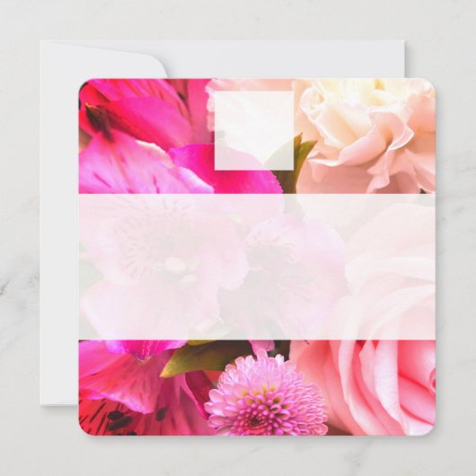 Fuchsia Florals Place Setting Card Notitiekaartje (Voorkant)