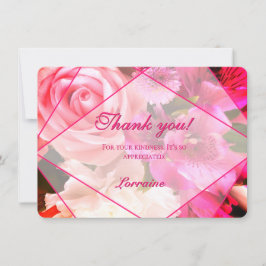Fuchsia Florals Thank You Card Bedankkaart