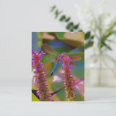Fuchsia flower en dragon fly briefkaart (Staand voorkant)