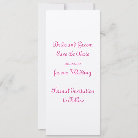 Fuchsia Flower Luxury Save the Date Uitnodiging (Achterkant)
