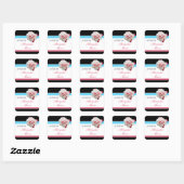Fuchsia Flower Pink & Aqua Weddenschappen Vierkante Sticker (Vel)